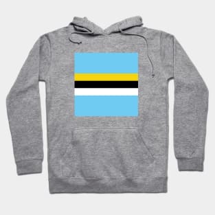 St Lucia Color Block - Blue Yellow Black White Hoodie